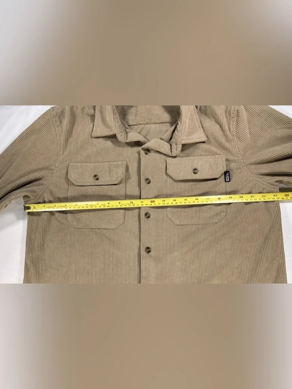 Eddie Bauer Men’s Large Ribbed/Corduroy  Long Sleeve Button Up Shacket